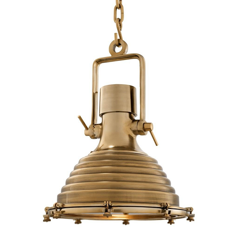 Люстра Lamp Maritime Brass Латунь Античная полированная Прозрачное Стекло в Самаре | Loft Concept 