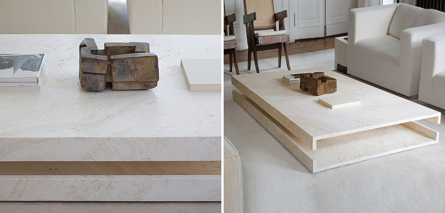 Кофейный стол Allen Travertine Coffee Table Кофейный стол Allen Travertine Coffee Table - Loft-Concept в Самаре