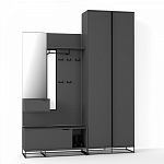 Двухдверный шкаф цвета графит Strict Lines варинант исполнения - 4 | Loft Concept в Самаре