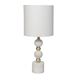 Лампа настольная с каркасом из мраморных шаров и белым абажуром Floor lamp Jewelry варинант исполнения - 1 | Loft Concept в Самаре