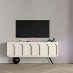 Дизайнерский комод с фактурным фасадом и чёрной ножкой в форме шара Samanta варинант исполнения - 3 | Loft Concept в Самаре