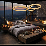 Люстра с 3-мя кольцами из натурального камня Minerals of Light варинант исполнения - 4 | Loft Concept в Самаре