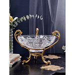 Чаша из прозрачного рельефного стекла на бронзовой подставке Eden Garden варинант исполнения - 4 | Loft Concept в Самаре