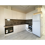 Угловой кухонный гарнитур белый и столешница под мрамор Gene Kitchen Set варинант исполнения - 5 | Loft Concept в Самаре