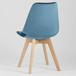 Стул с мягким велюровым сиденьем Arvika Blue варинант исполнения - 5 | Loft Concept в Самаре