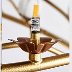 Люстра круглая с ветвистым каркасом и плафонами в виде лотосов Chandelier Lotus варинант исполнения - 2 | Loft Concept в Самаре