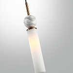 Подвесной светильник с цилиндрическим матовым плафоном и декоративным шаром из камня Orb Essence варинант исполнения - 5 | Loft Concept в Самаре