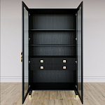 Дизайнерский шкаф витрина Elsa Dreams Black с 4-мя ящиками варинант исполнения - 5 | Loft Concept в Самаре