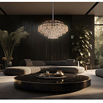 Люстра хрустальная в неоклассическом стиле на золотистом каркасе Majesty варинант исполнения - 1 | Loft Concept в Самаре