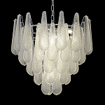 Люстра с подвесками из рифленного стекла в форме капель Textured Glass Chandelier варинант исполнения - 14 | Loft Concept в Самаре