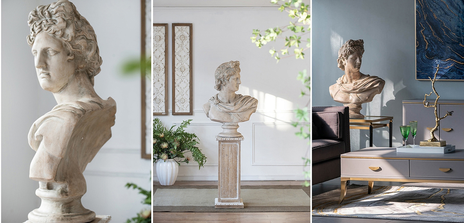 Статуэтка Antique Busts Apollo Belvedere Статуэтка Antique Busts Apollo Belvedere - Loft-Concept в Самаре