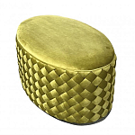 Пуф овальный плетеный оливкового цвета Pool Woven Velour варинант исполнения - 3 | Loft Concept в Самаре