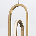 Подвесной светильник золотого цвета с двумя вытянутыми овальными рамками в форме скрепки Eurofase варинант исполнения - 4 | Loft Concept в Самаре