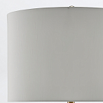 Настольная лампа белого цвета с фарфоровым основанием и латунными акцентами и тканевым абажуром Currey & Company варинант исполнения - 2 | Loft Concept в Самаре