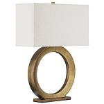 Настольная лампа с корпусом в форме кольца и прямоугольным абажуром French Ring варинант исполнения - 6 | Loft Concept в Самаре