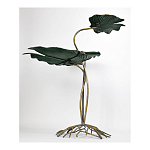 Столик приставной с тремя столешницами Тропические листья Tropical Forest gold варинант исполнения - 4 | Loft Concept в Самаре