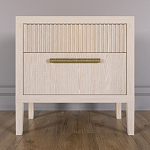 Прикроватная Тумбочка Primo с двумя ящиками Светлый дуб варинант исполнения - 1 | Loft Concept в Самаре