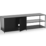 ТВ-тумба из металла с 2-мя дверцами и полками Damian Metal TV Stand варинант исполнения - 3 | Loft Concept в Самаре