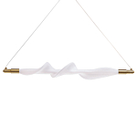 Люстра горизонтальная с волнистым белым плафоном Golden Swirl варинант исполнения - 1 | Loft Concept в Самаре