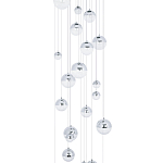 Каскадная люстра с плафонами в виде хрустальных сфер Esme Sphere Crystal Chrome Cascade Chandelier 25 варинант исполнения - 2 | Loft Concept в Самаре