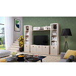 Шкаф-витрина с полками и стеклянной дверкой Satin Furniture варинант исполнения - 3 | Loft Concept в Самаре