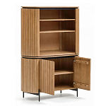 Буфет высокий из дерева манго и металла с открытыми полками и 2-мя дверцами Toinette варинант исполнения - 2 | Loft Concept в Самаре