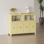 Дизайнерский комод с  2-мя рельефными откидными дверками из стекла Mikko варинант исполнения - 1 | Loft Concept в Самаре