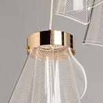 Люстра каскадная с 10-ю прозрачными плафонами Wave Line варинант исполнения - 10 | Loft Concept в Самаре