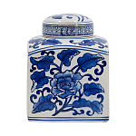 Ваза с крышкой в китайском стиле Oriental Blue & White Ornament Vases варинант исполнения - 2 | Loft Concept в Самаре