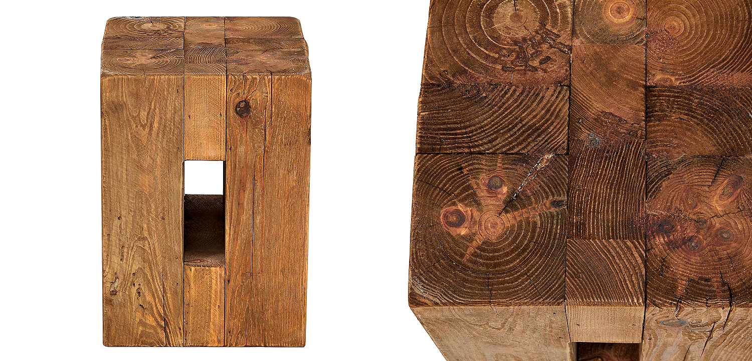 Приставной стол из массива сосны Harlee Wood Side Table Приставной стол из массива сосны Harlee Wood Side Table - Loft-Concept в Самаре