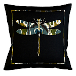 Подушка декоративная стрекоза сине-зелёный орнамент Ikat Pattern варинант исполнения - 1 | Loft Concept в Самаре