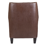 Кресло из натуральной кожи c мягкими подлокотниками на 4-х деревянных ножках из массива бука Joseph Armchair brown варинант исполнения - 3 | Loft Concept в Самаре