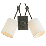 Бра с двумя тканевыми абажурами в форме цилиндра Prerequisites варинант исполнения - 2 | Loft Concept в Самаре
