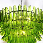 Люстра из семи ярусов зеленого стекла Independence варинант исполнения - 5 | Loft Concept в Самаре