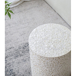 Приставной столик с рисунком из раковин устриц Bone Inlay варинант исполнения - 7 | Loft Concept в Самаре