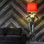 Лампа MANNEQUIN LAMP с абажуром руки на талии варинант исполнения - 3 | Loft Concept в Самаре