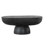 Столик кофейный черного цвета с овальной столешницей и круглым основанием Black Dalmen Table варинант исполнения - 1 | Loft Concept в Самаре