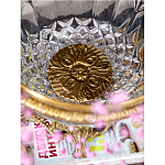 Чаша из прозрачного стекла с ручками и ободком из бронзы Eden Garden варинант исполнения - 4 | Loft Concept в Самаре