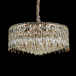 Люстра круглая с хрустальными подвесками на золотистом каркасе Roul Crystal Light варинант исполнения - 7 | Loft Concept в Самаре