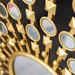 Зеркало-солнце в раме из металла с золотыми с лучами Rays of Peace варинант исполнения - 2 | Loft Concept в Самаре