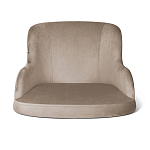 Барный стул со спинкой и подлокотниками на 4-х коричневых ножках Бежевый Велюр Ava Charm варинант исполнения - 2 | Loft Concept в Самаре