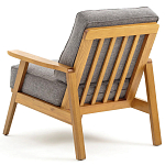 Кресло с каркасом из массива дуба Deniaud Oak Grey Armchair варинант исполнения - 4 | Loft Concept в Самаре