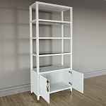 Стеллаж со стеклянными полками Elsa Dreams White варинант исполнения - 5 | Loft Concept в Самаре