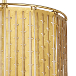 Люстра с золотым фактурным каркасом и тканевым абажуром Lustery Gold варинант исполнения - 1 | Loft Concept в Самаре