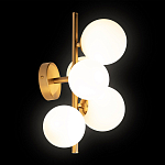 Бра с золотым основанием и 5-ю белыми шарообразными плафонами Bubble варинант исполнения - 3 | Loft Concept в Самаре