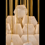 Люстра с фигурными подвесками из натурального камня Glowing Spheres варинант исполнения - 4 | Loft Concept в Самаре