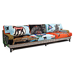 Большой Трехместный Диван с цветным принтом Qalakabusha Large Sofa варинант исполнения - 2 | Loft Concept в Самаре