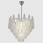 Люстра с подвесками из рифленного стекла в форме капель Textured Glass Chandelier варинант исполнения - 3 | Loft Concept в Самаре