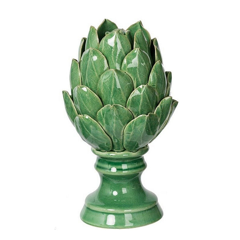 Статуэтка в виде артишока из зелёной керамики с глянцевыми лепестками Artichoke Decor  Зеленый в Самаре | Loft Concept 