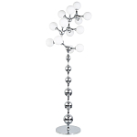 Торшер с плафонами из стеклянных шаров Pearls Suspension Chrome Floor Lamp варинант исполнения - 1 | Loft Concept в Самаре